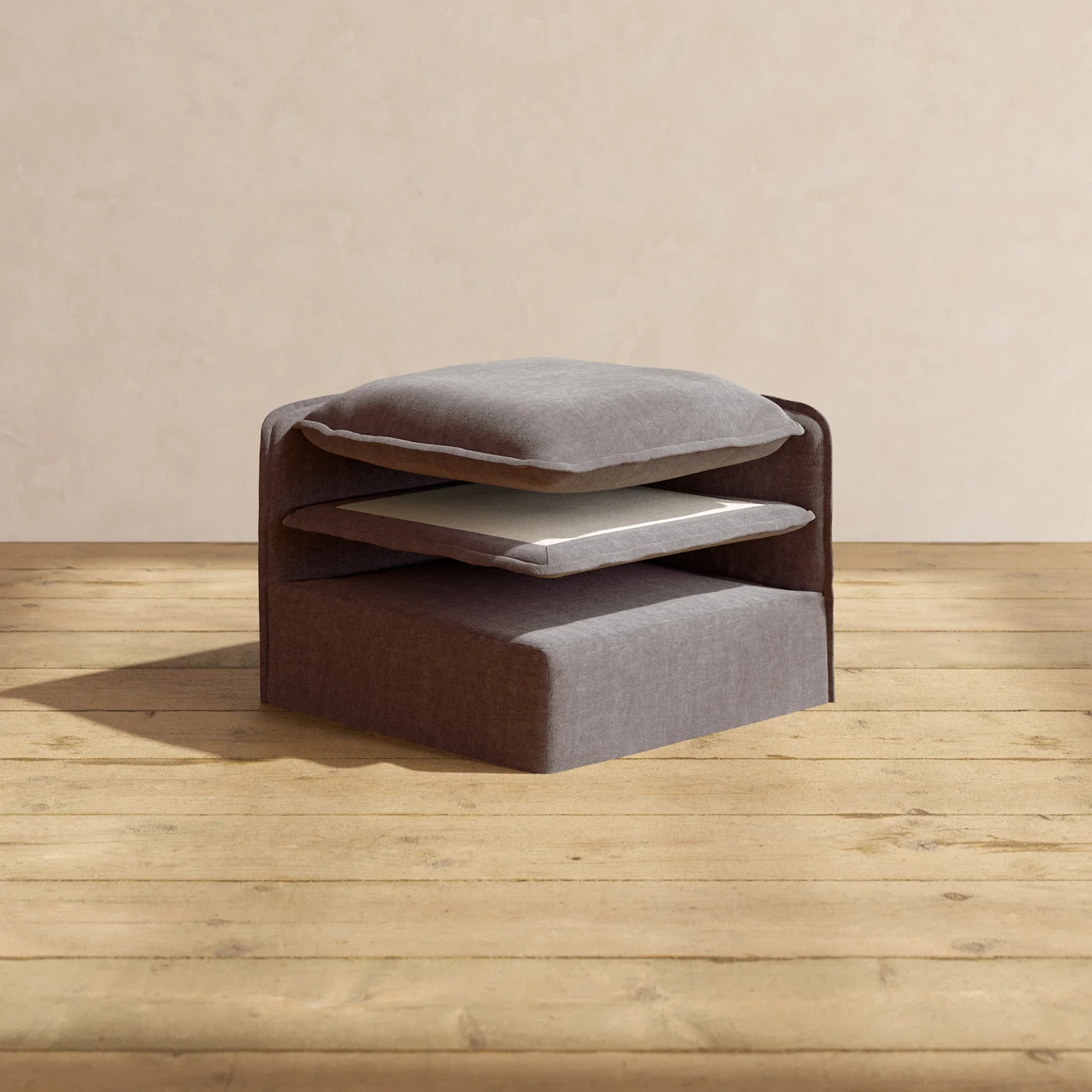 Elevate Comfort Layer for 7-Seater U-Sectional + Bench Ottoman in Caviar