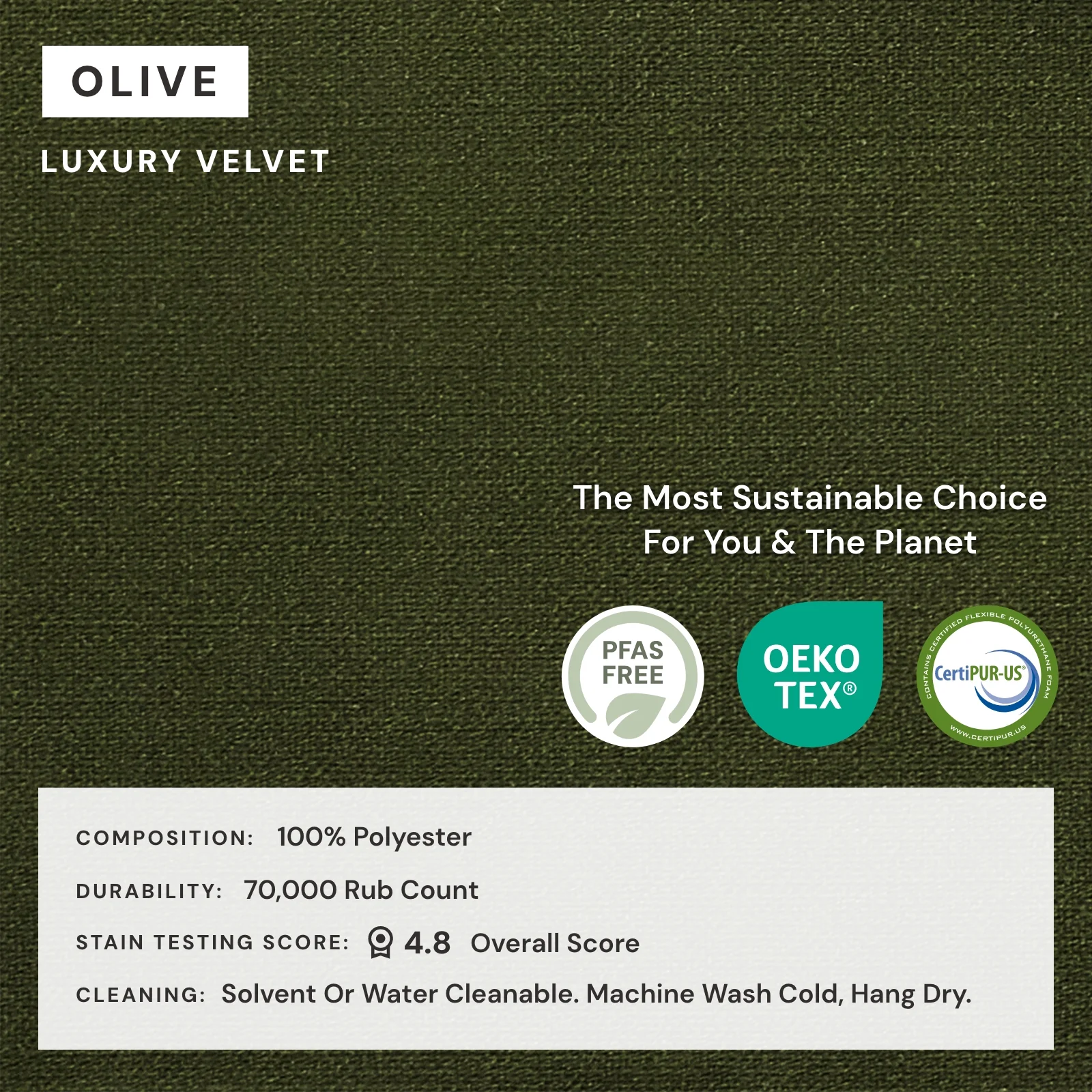 Elevate Comfort Layer Set for 2-Seater + Ottoman | Luxury Velvet in Olive - Image 7