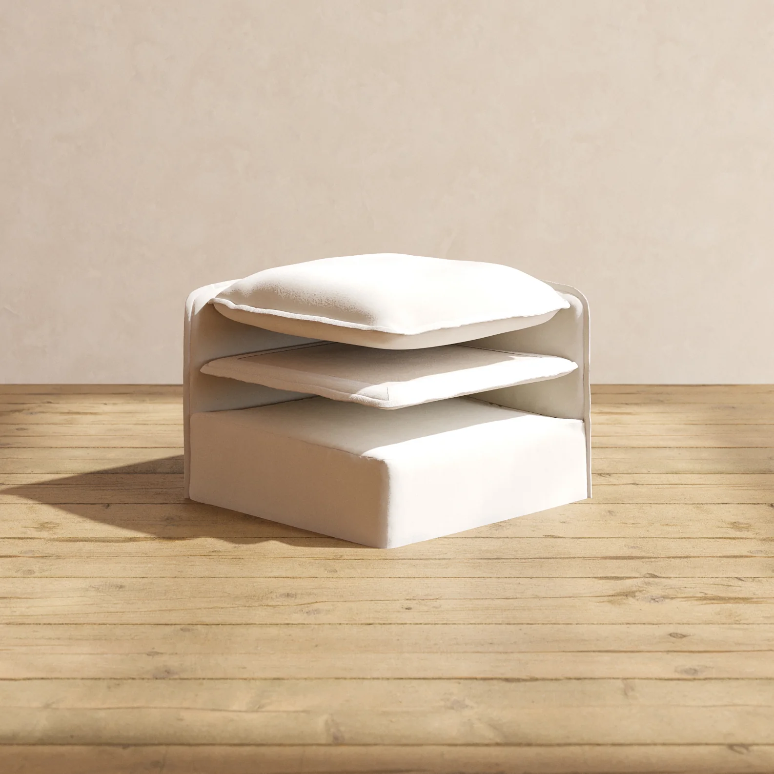 Elevate Comfort Layer Set for 5-Seater Corner Sectional | Blended Weave in Flour