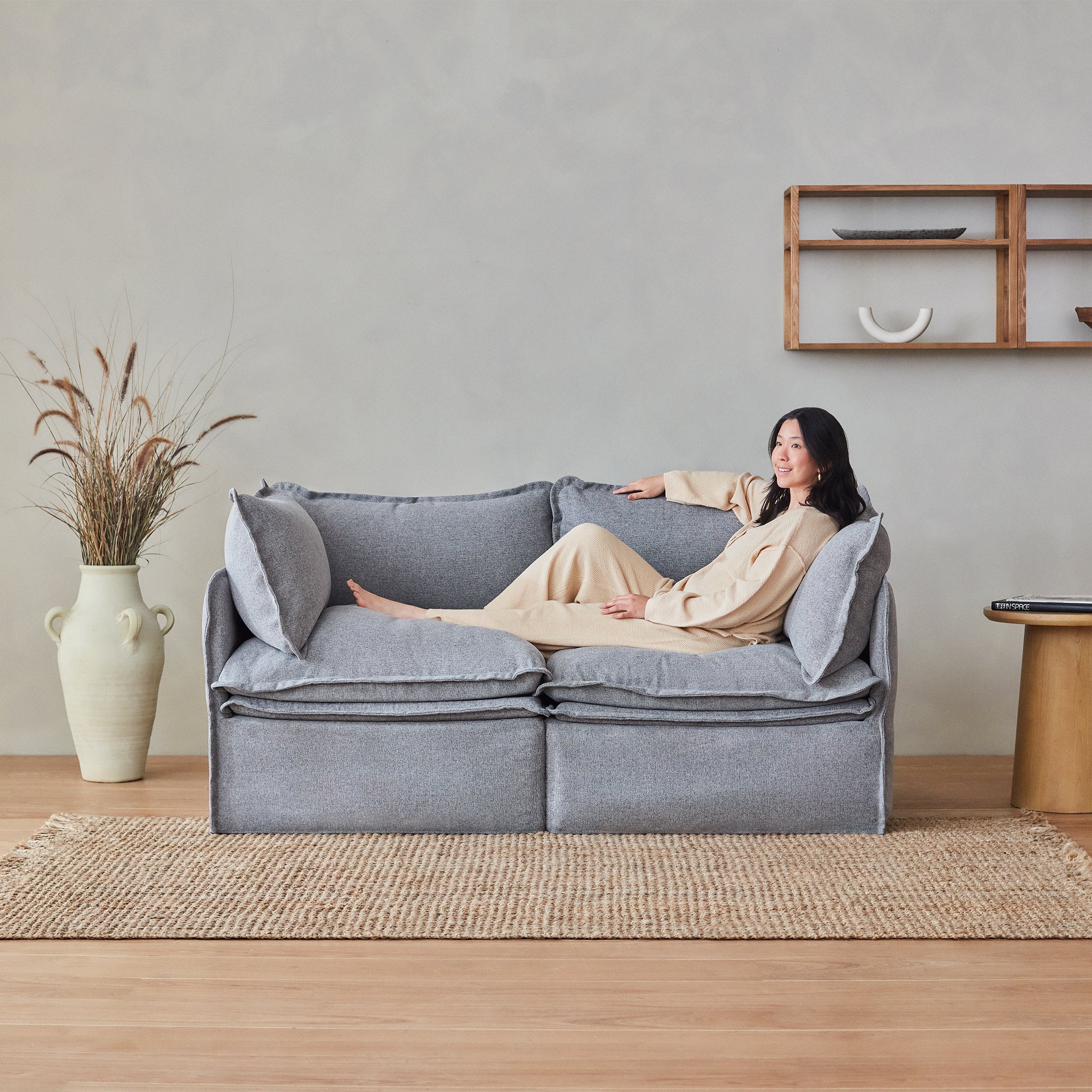 Elevate Comfort Layer Set for 5-Seater Open-Ends Corner Sectional | Heirloom Velvet in Chestnut - Image 3