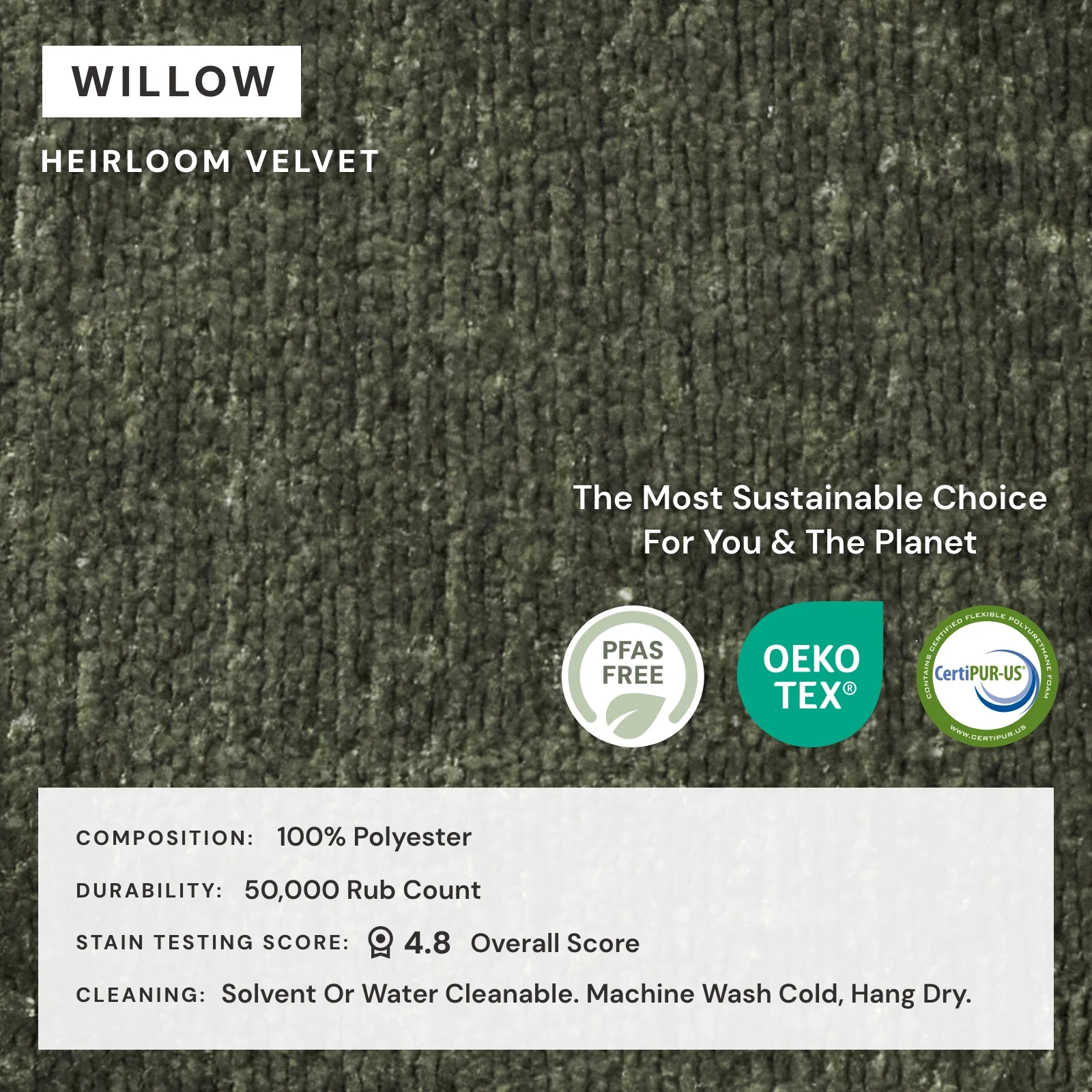 Elevate Comfort Layer Set for 6-Seater Open-Ends U-Sectional | Heirloom Velvet in Willow - Image 7