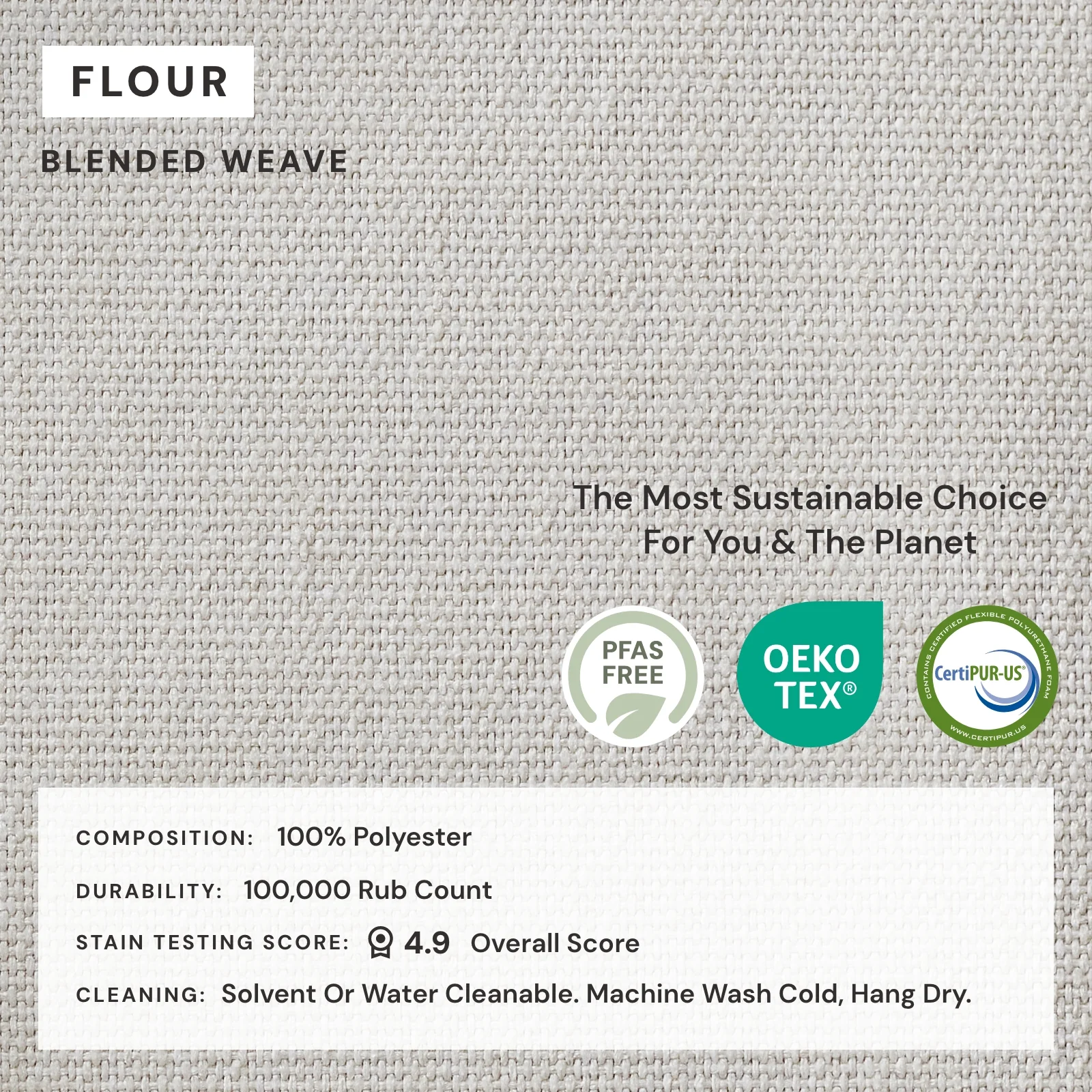 Elevate Comfort Layer Set for 7-Seater Corner Sectional | Blended Weave in Flour - Image 7