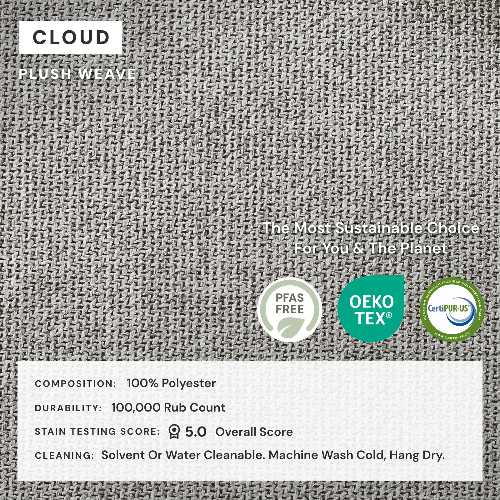Elevate Comfort Layer Set for 8-Seater Open-Ends U-Sectional | Plush Weave in Cloud - Image 7