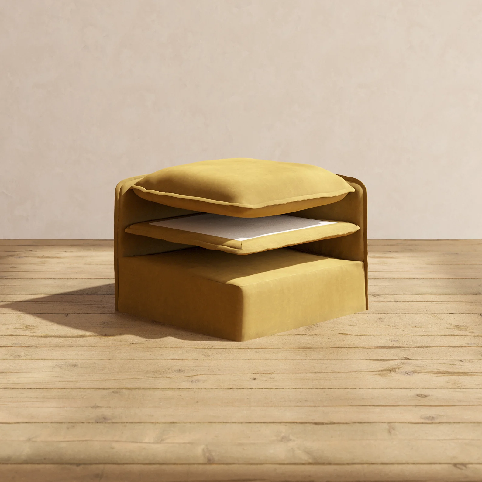 Elevate Comfort Layer Set for 9-Seater U-Sectional + Bench Ottoman | Luxury Velvet in Toffee
