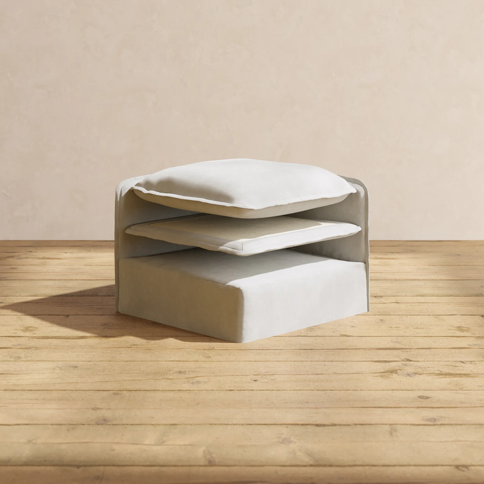 Elevate Comfort Layer Set for 9-Seater U-Sectional + Bench Ottoman | Plush Weave in Cloud