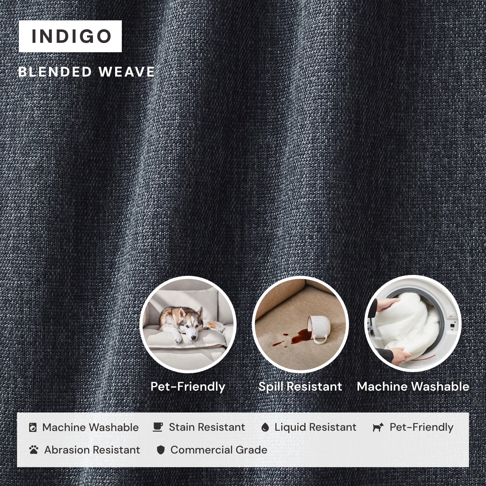 Elevate Comfort Layer Set for Modular Unit | Blended Weave in Indigo - Image 6