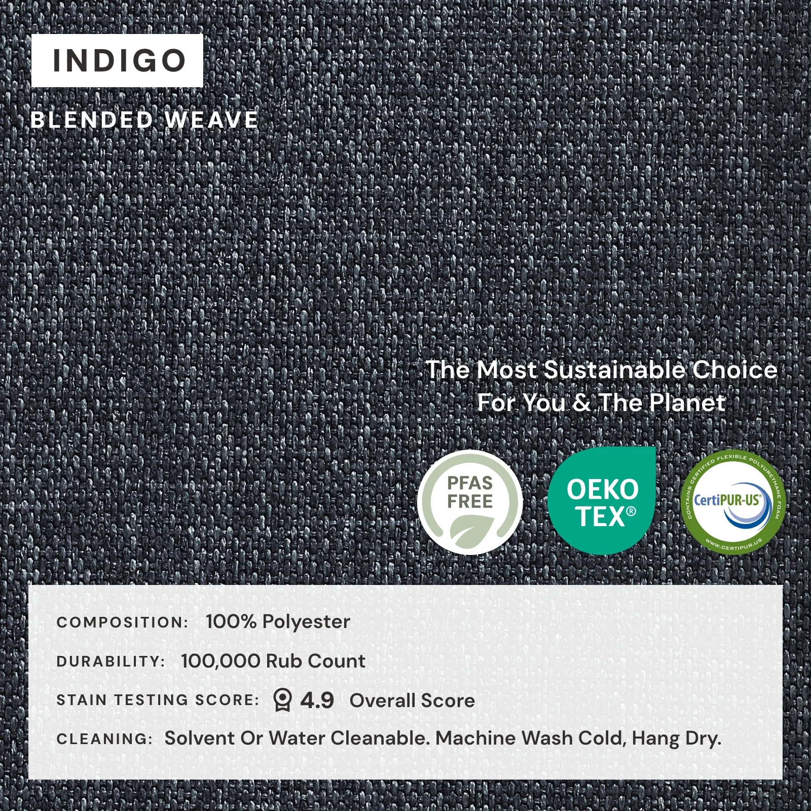 Elevate Comfort Layer Set for Ottoman | Blended Weave in Indigo - Image 7