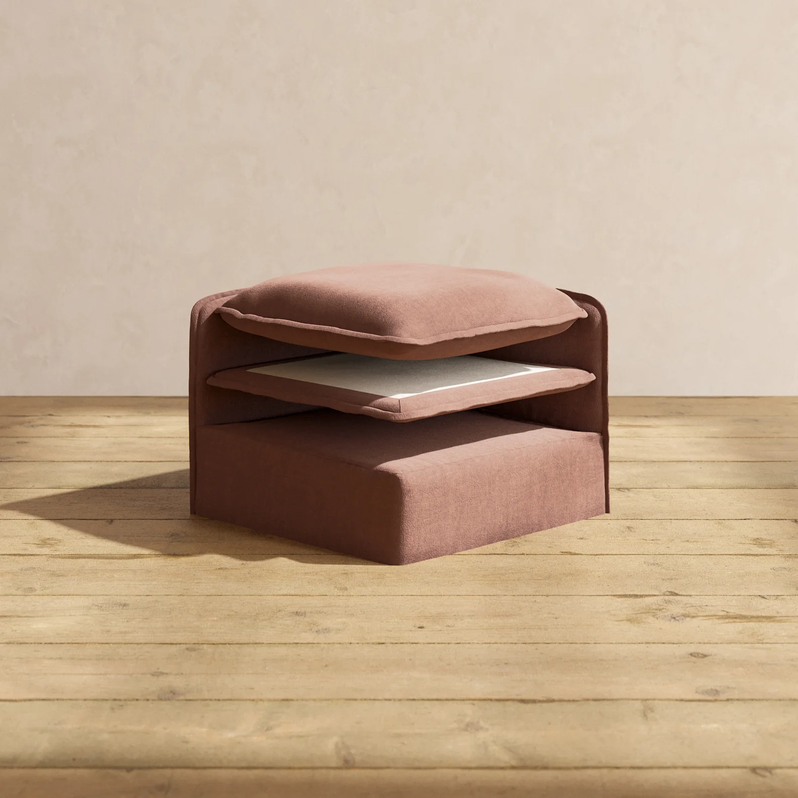 Elevate Comfort Layer Set for Ottoman | Heirloom Velvet in Chestnut