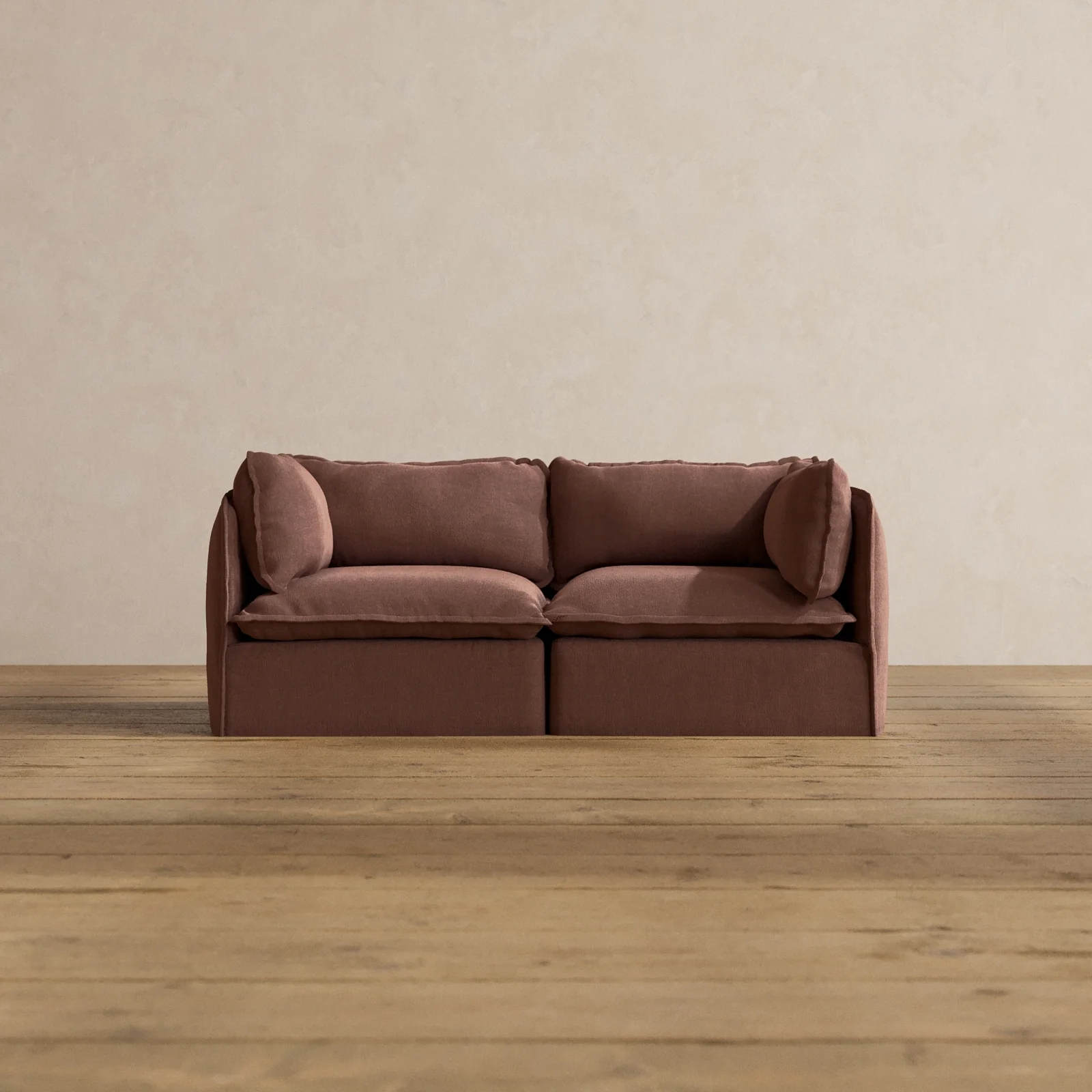 Modular Washable 2-Seater in Chestnut | Memorix+ Seat | Contour Pillow