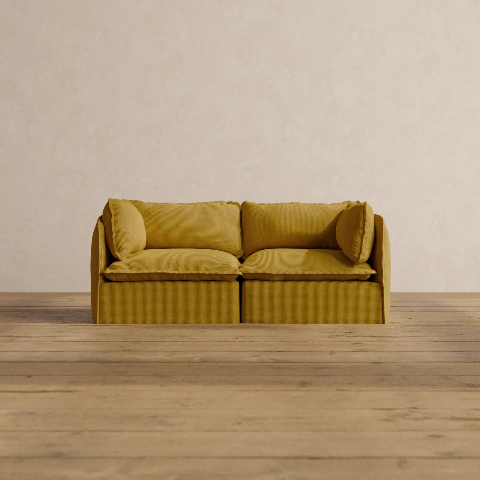 Modular Washable 2-Seater in Kiiro | Memorix+ Seat | Contour Pillow