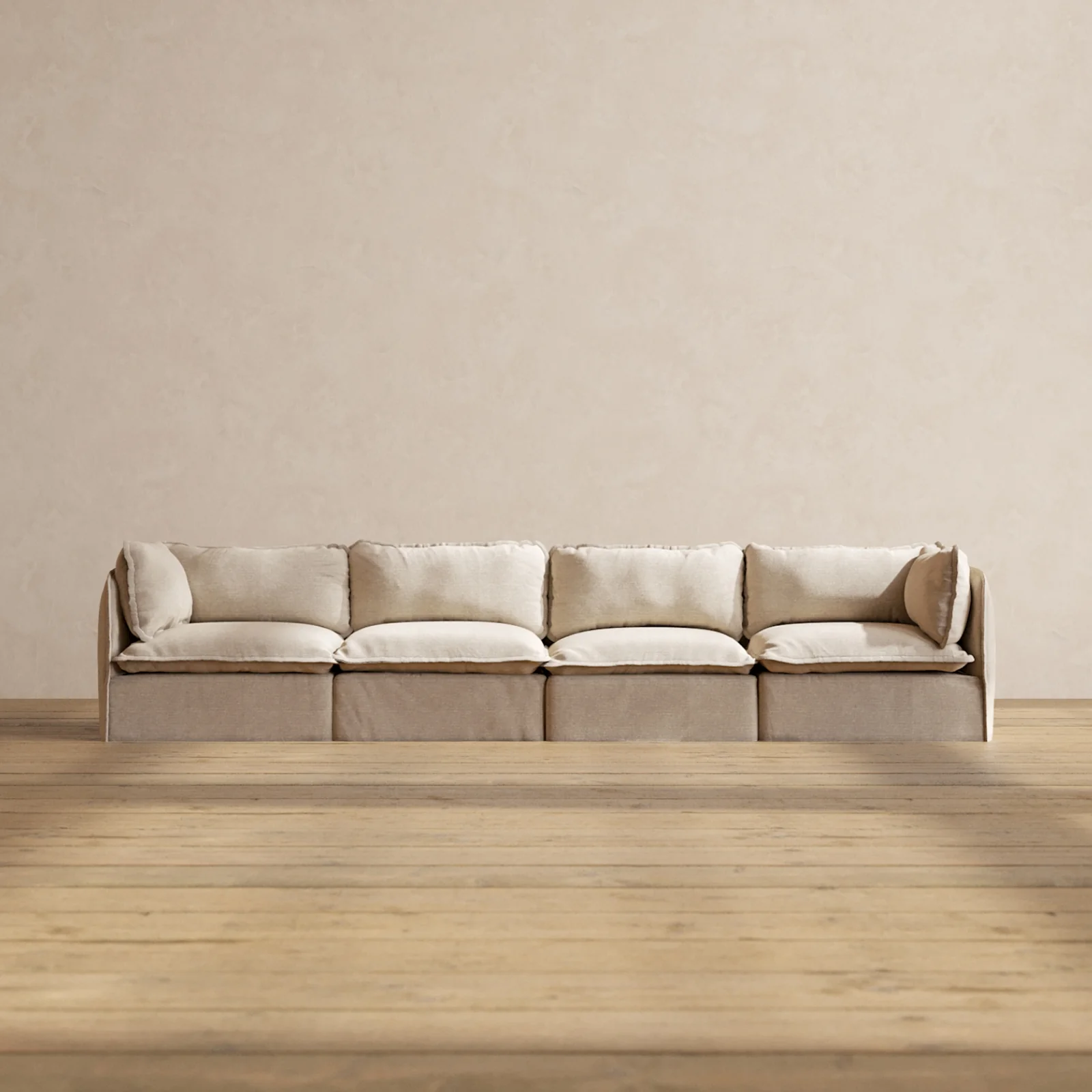 Modular Washable 4-Seater in Oat | Memorix+ Seat | Contour Pillow
