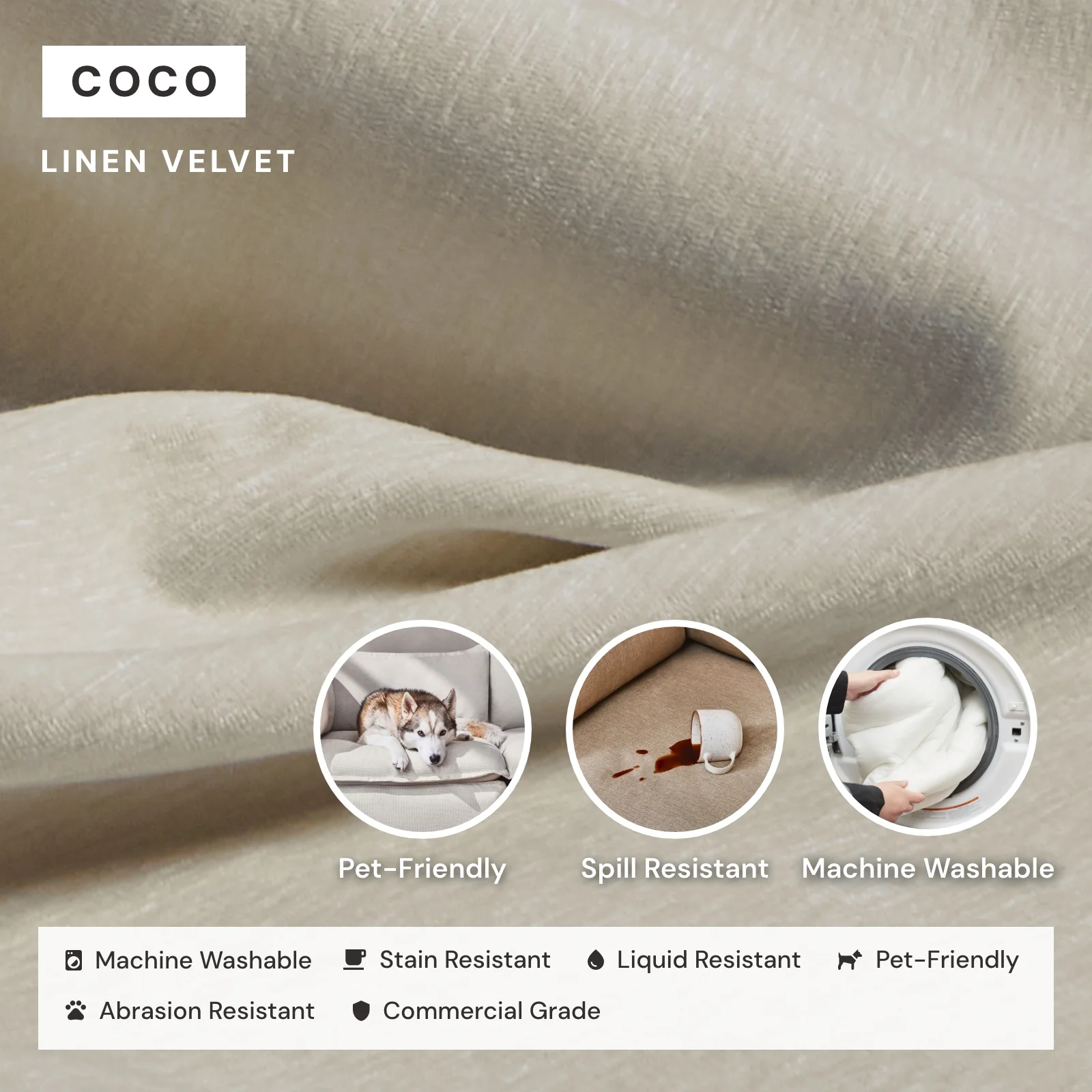 Modular Washable Armchair in Coco | Deluxe+ Seat | Cloud Pillow - Image 3