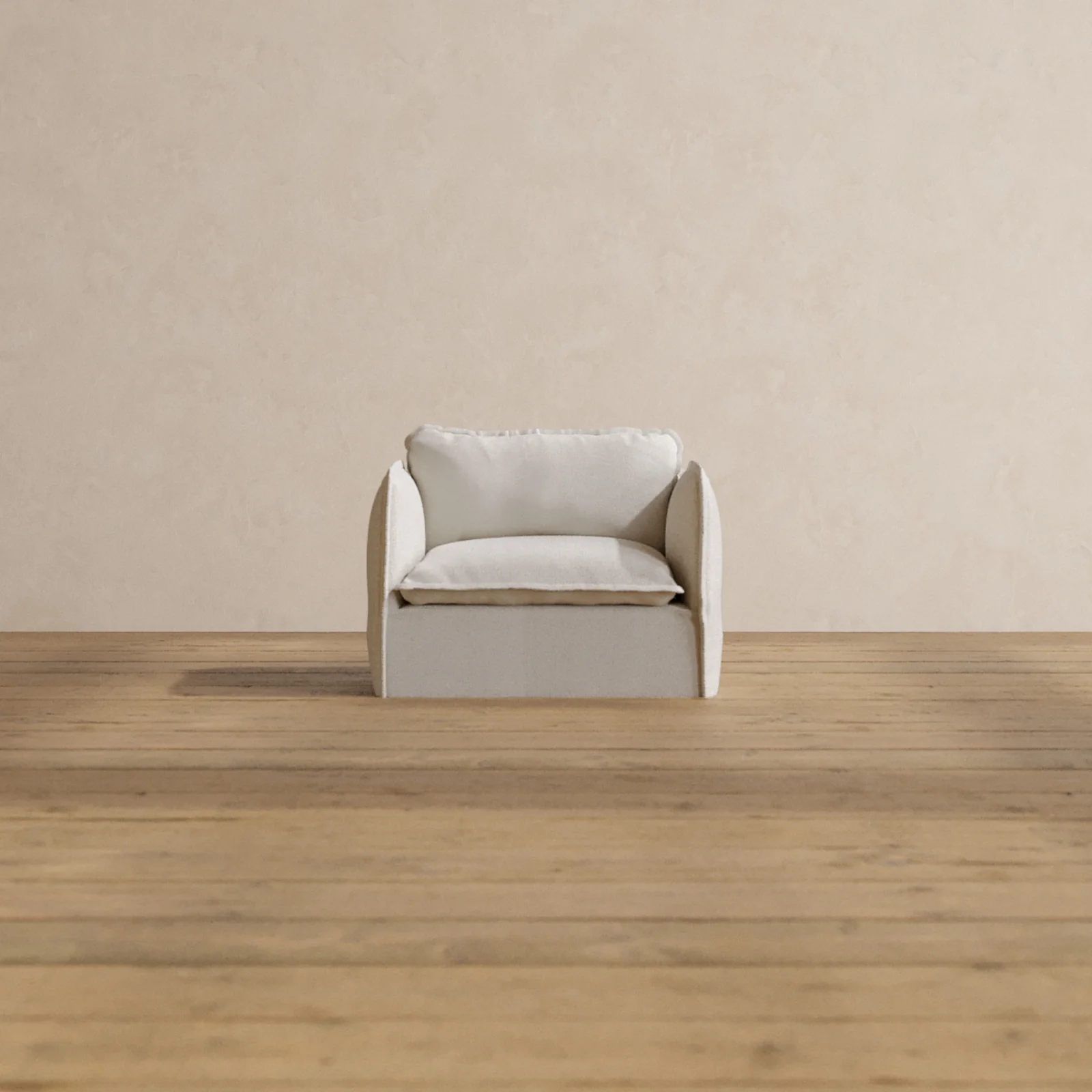 Modular Washable Armchair in Powder | Deluxe+ Seat | Cloud Pillow