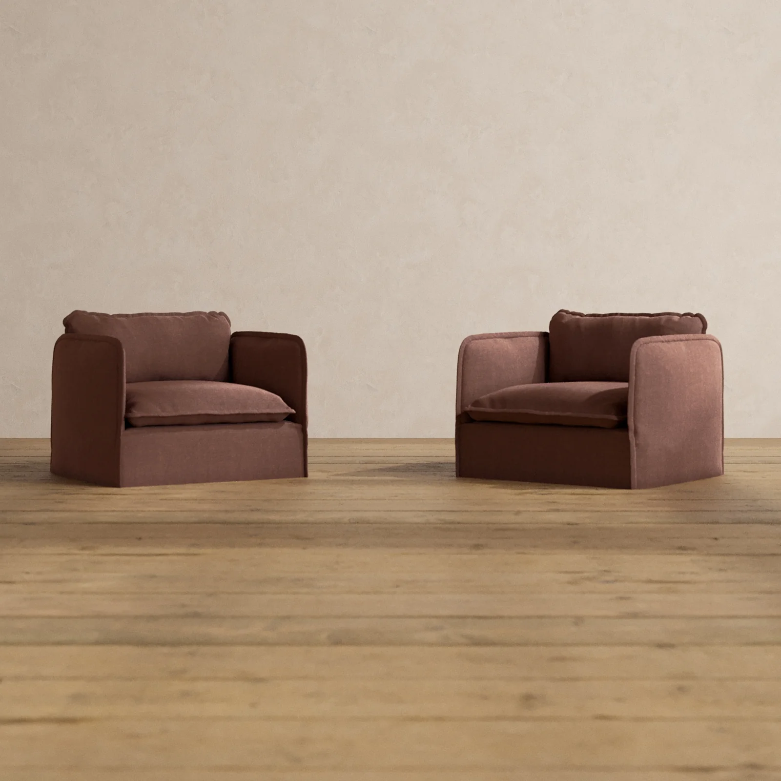 Modular Washable Armchair Set in Chestnut | Memorix+ Seat | Contour Pillow