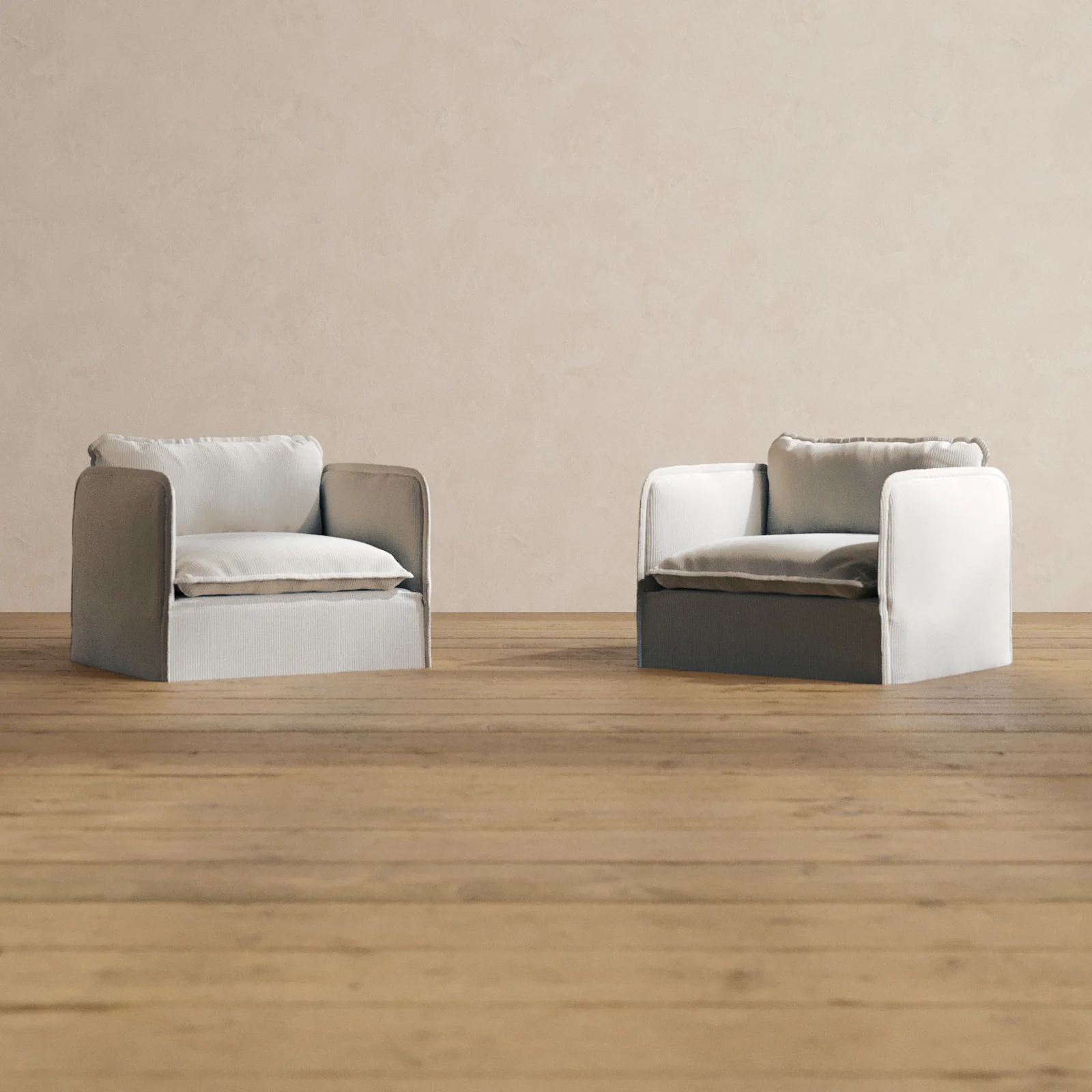 Modular Washable Armchair Set in Milk | Memorix+ Seat | Contour Pillow