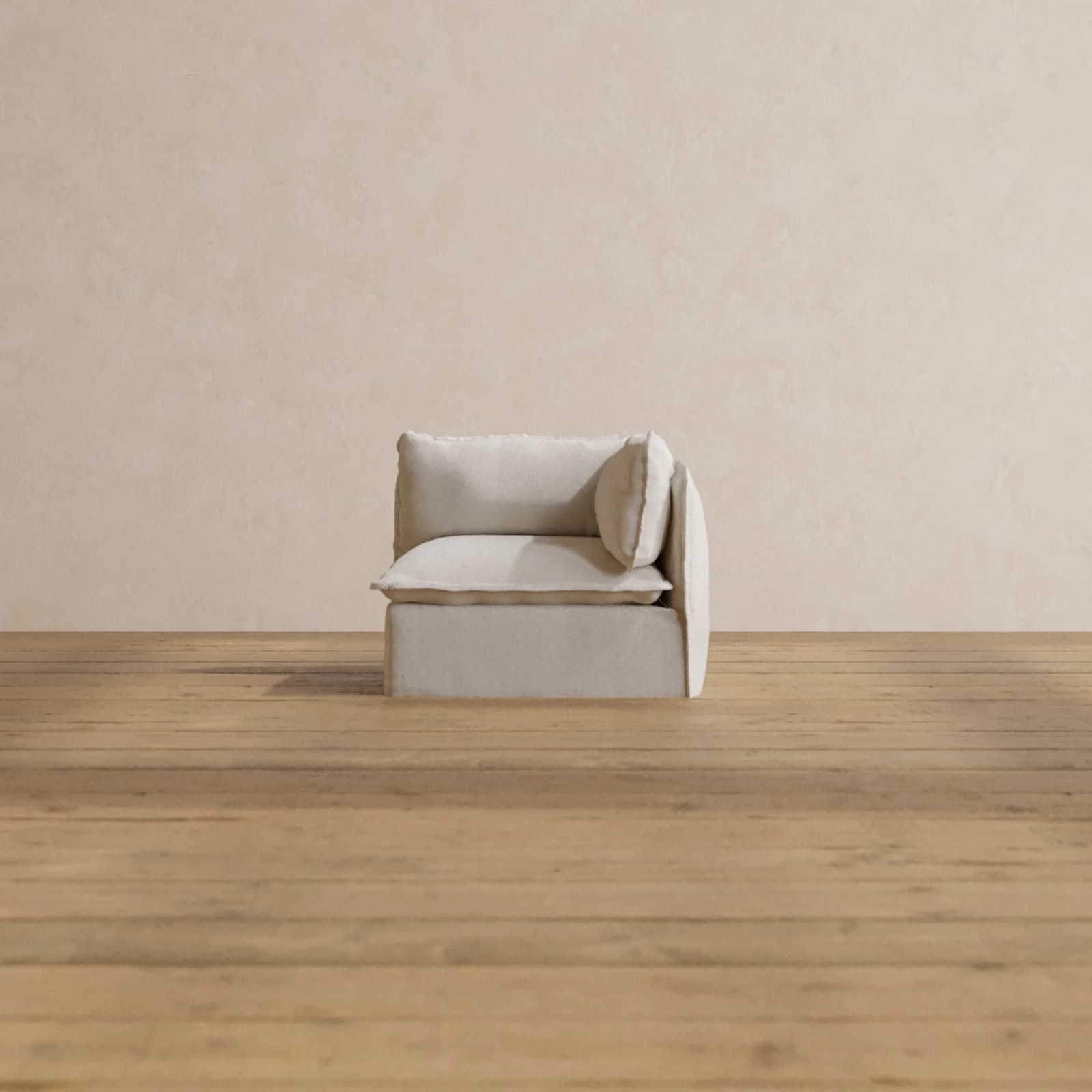 Modular Washable End Chair - Right in Powder | Memorix+ Seat | Contour Pillow