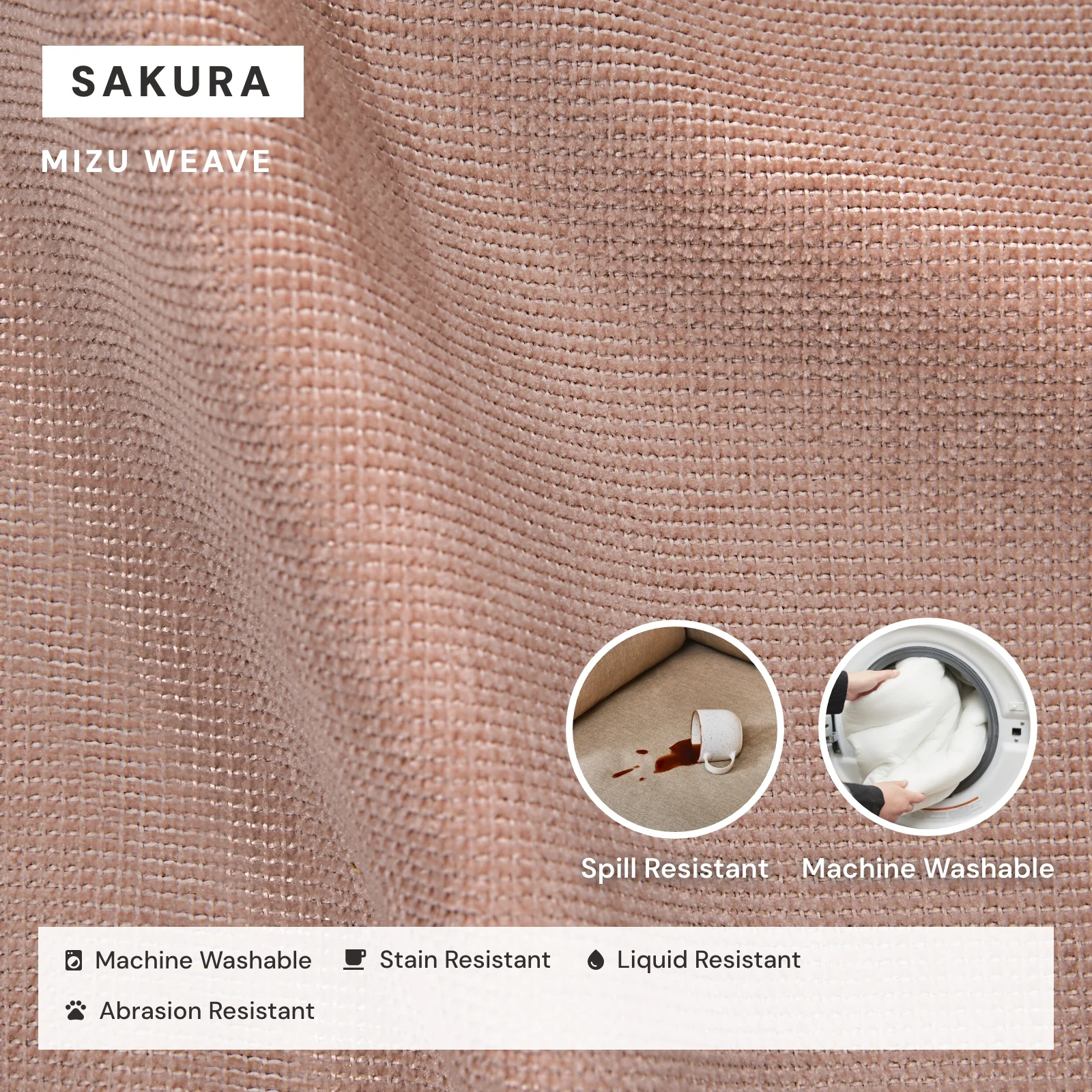 Modular Washable Ottoman in Sakura | Deluxe+ Seat - Image 3