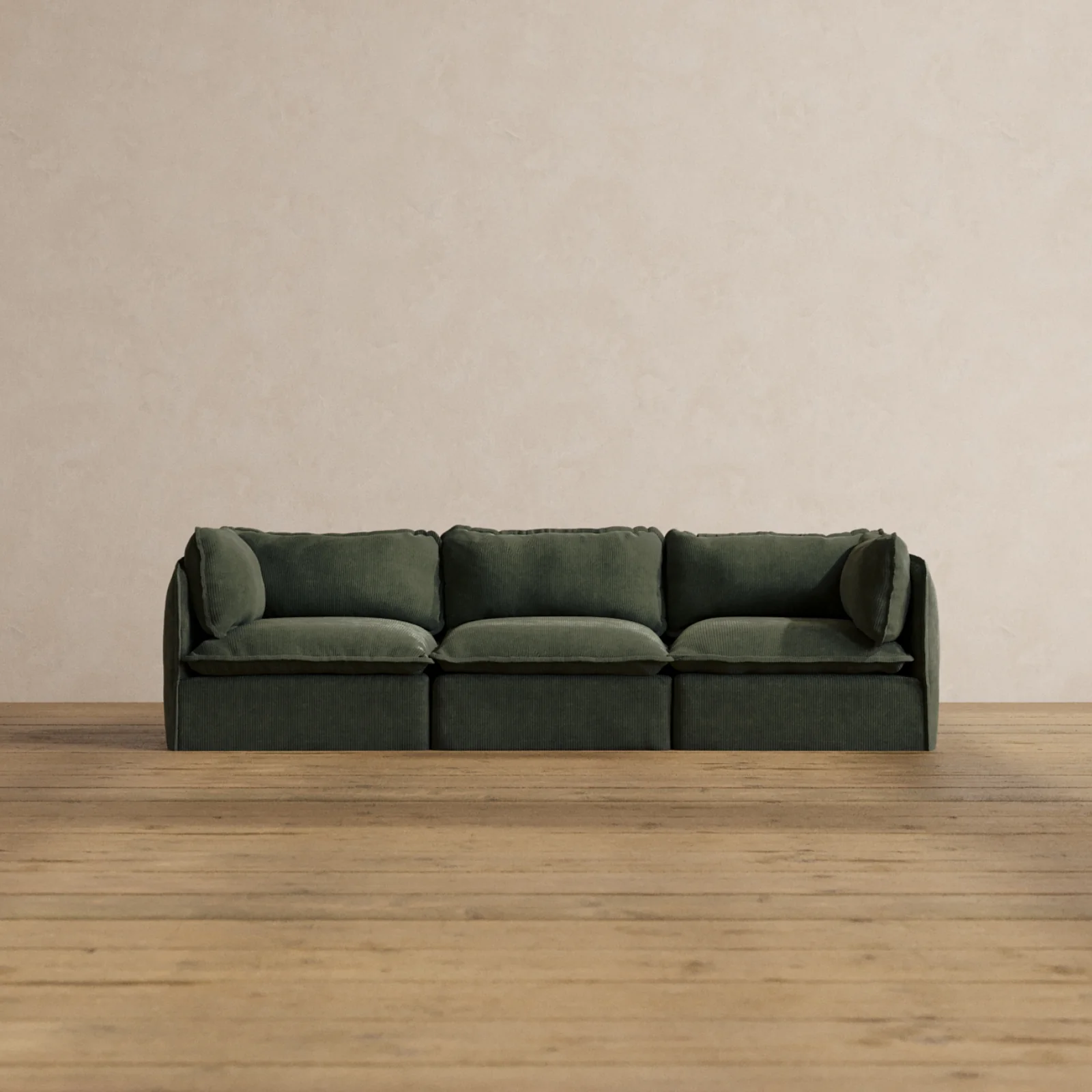 Slipcover Only - Modular Washable 3-Seater in Olivine