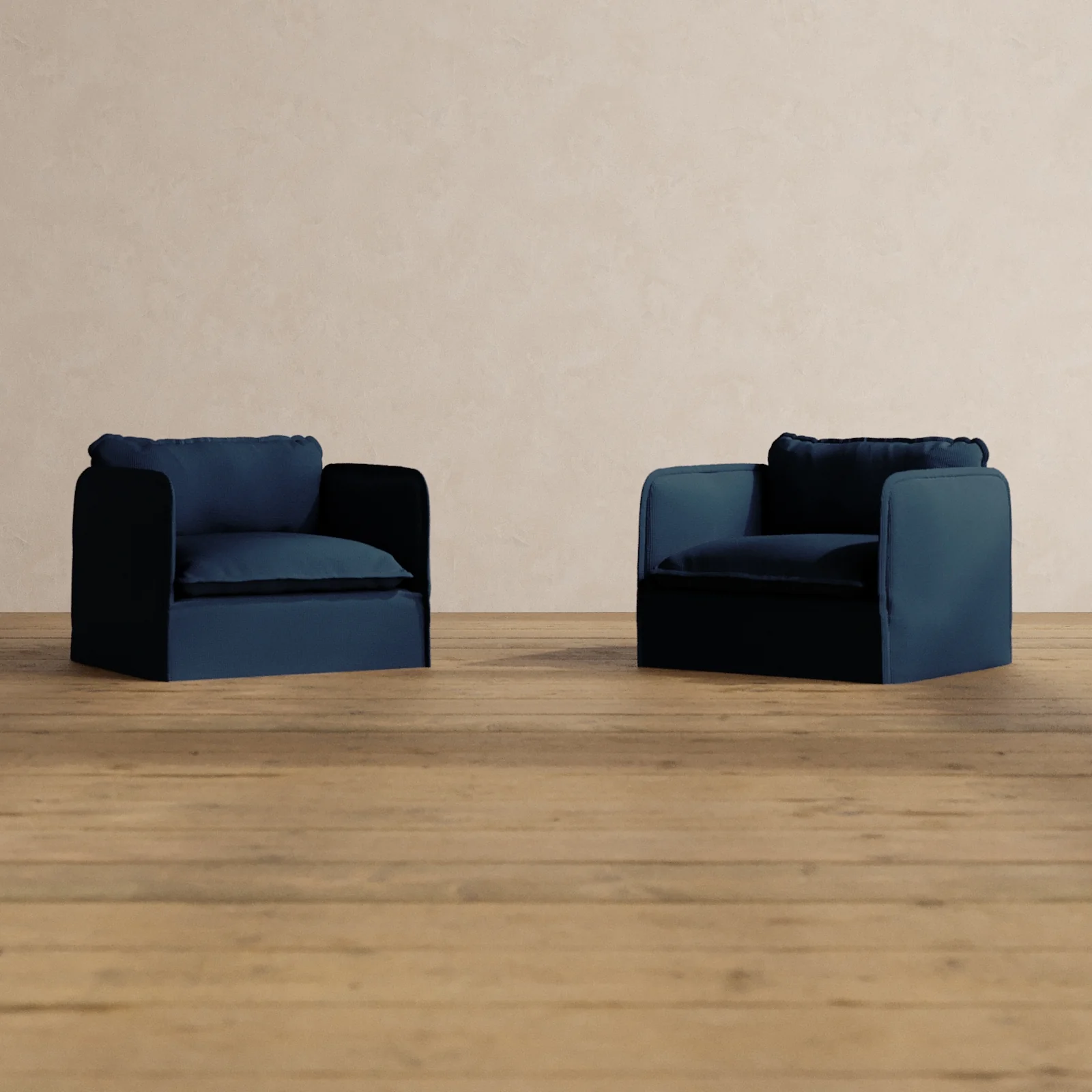 Slipcover Only - Modular Washable Armchair Set in Sumi