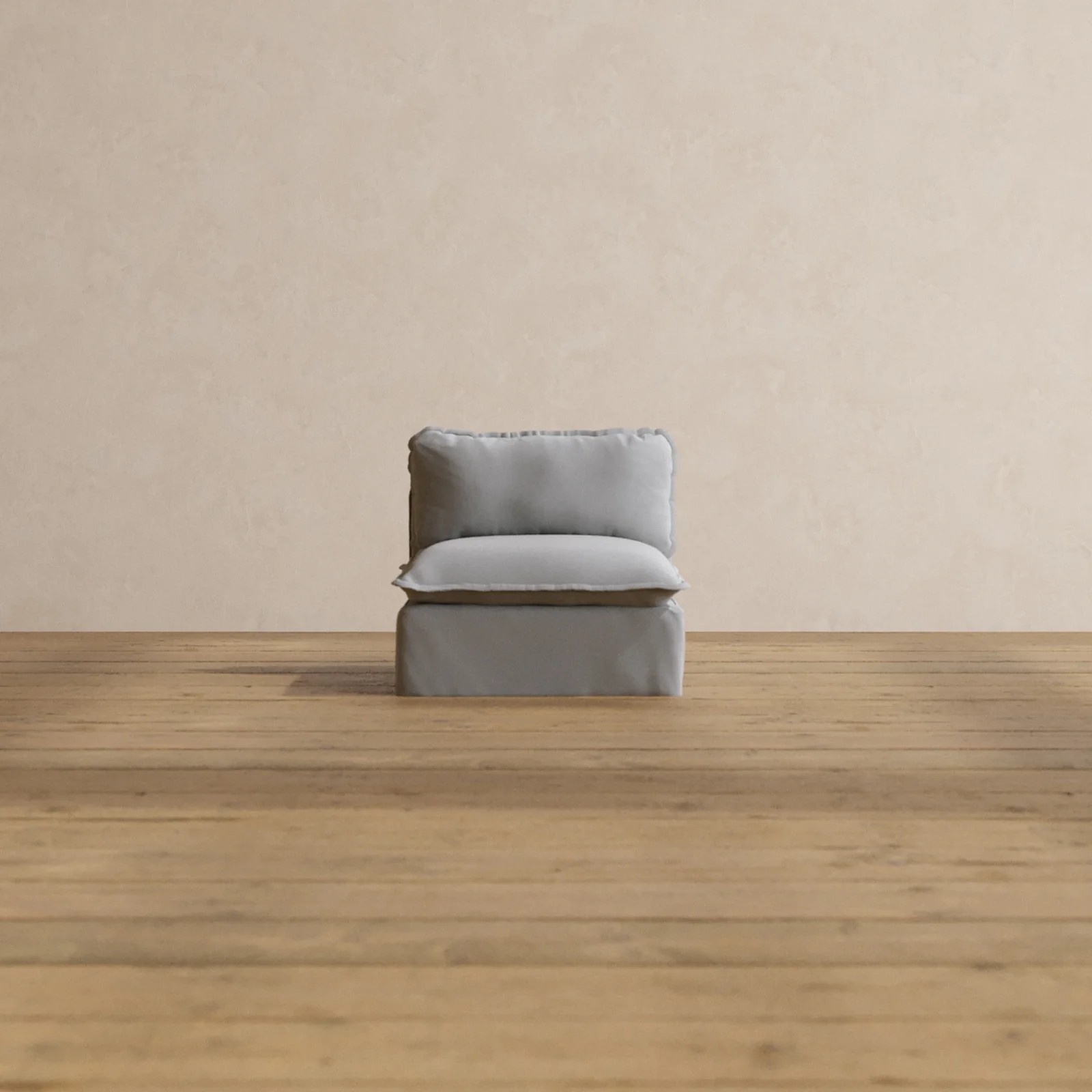 Slipcover Only - Modular Washable Armless Chair in Pumice