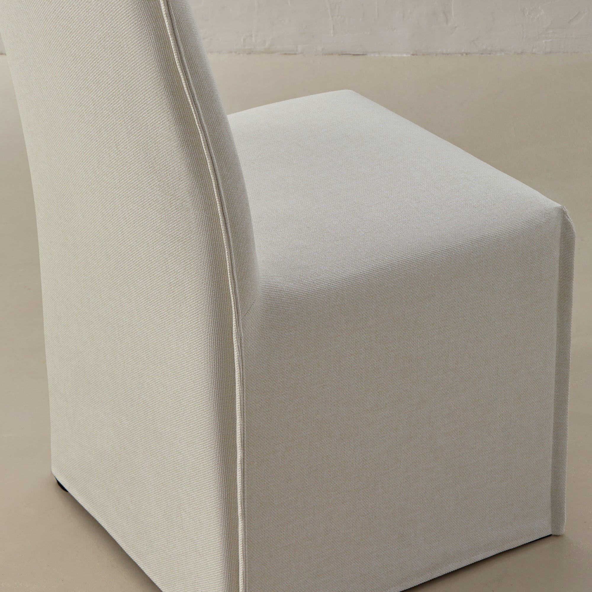 Washable Upholstered Dining Chair | 15” Back Height in Eggshell (Set of 2) - Image 7