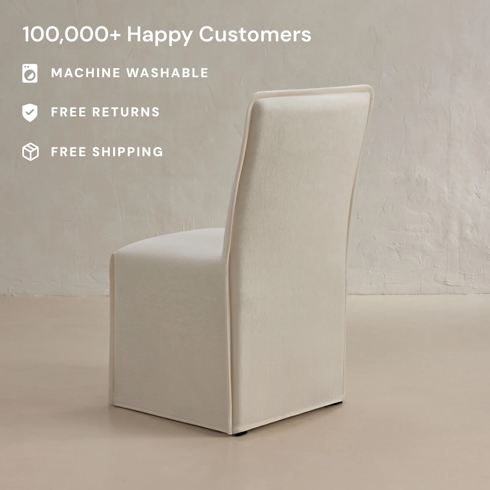 Washable Upholstered Dining Chair | 19” Back Height in Coco - Image 2